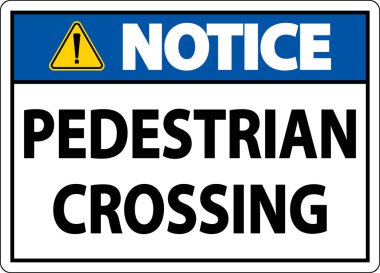 Beyaz Arkaplanda Yaya Geçidi İşaretine Dikkat Edin