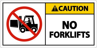Dikkat: Beyaz Arkaplanda Forklift Yok