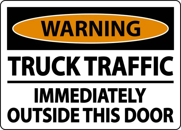 Warnung Unmittelbar Vor Dieser Tür Schild Auf Weißem Hintergrund — Stockvektor