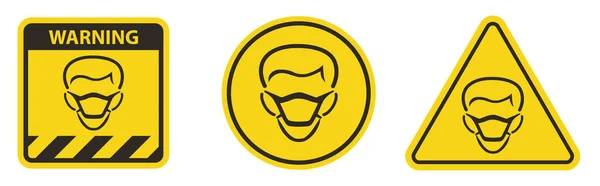 Aislar Signo Símbolo Máscara Desgaste Sobre Fondo Blanco — Vector de stock