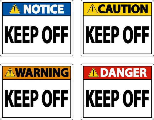Danger Keep Label Zeichen Auf Weißem Hintergrund — Stockvektor