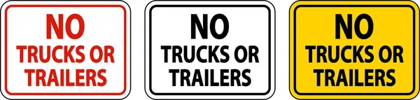 Trucks Trailers Sign White Background — Stock Vector