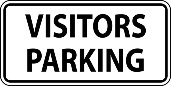 Señal Estacionamiento Visitantes Sobre Fondo Blanco — Vector de stock