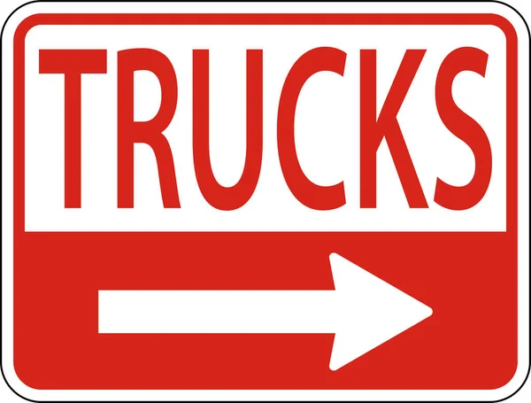 Vrachtwagens Rechter Pijl Teken Witte Achtergrond — Stockvector