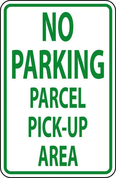 Parking Parcel Pick Area Sign White Background — стоковый вектор