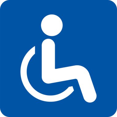 Beyaz Arkaplanda Erişilebilir Otopark İşareti