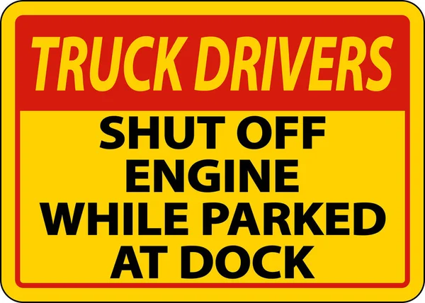 Schalten Sie Den Motor Aus Während Sie Das Dock Zeichen — Stockvektor