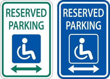 Erişilebilir Rezervasyonlu Otopark İşareti, Çift Ok