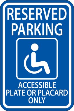 Beyaz Arkaplanda Erişilebilir Otopark İşareti