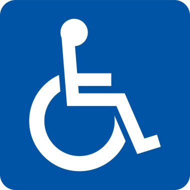 Beyaz Arkaplanda Erişilebilir Otopark İşareti