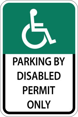 Beyaz Arkaplanda Erişilebilir Otopark İşareti