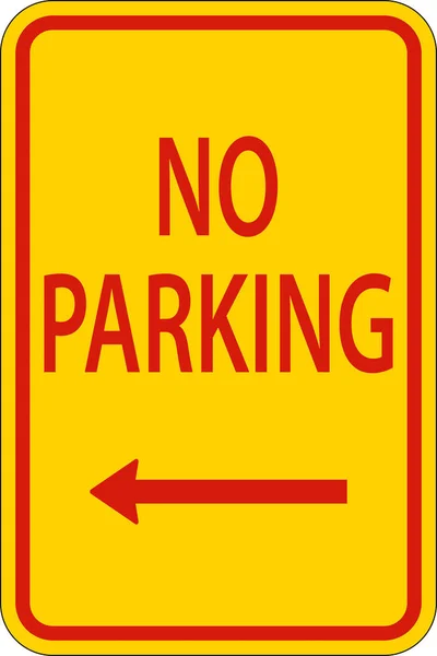 Parking Left Arrow Sign White Background — Stock Vector