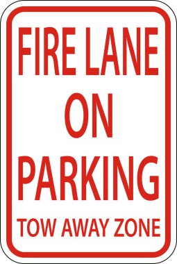 İtfaiye Şeridi Park Yok Beyaz Arkaplanda Park Alanı Yok tabelası