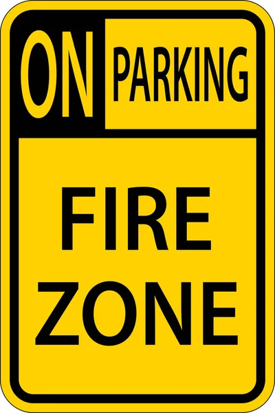 Hay Señal Zona Incendios Estacionamiento Fondo Blanco — Archivo Imágenes Vectoriales