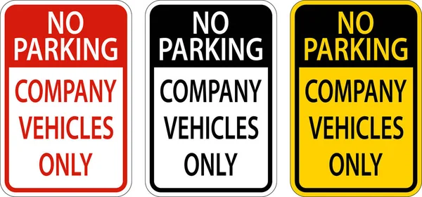 Parking Company Vehicles Only Sign White Background —  Vetores de Stock
