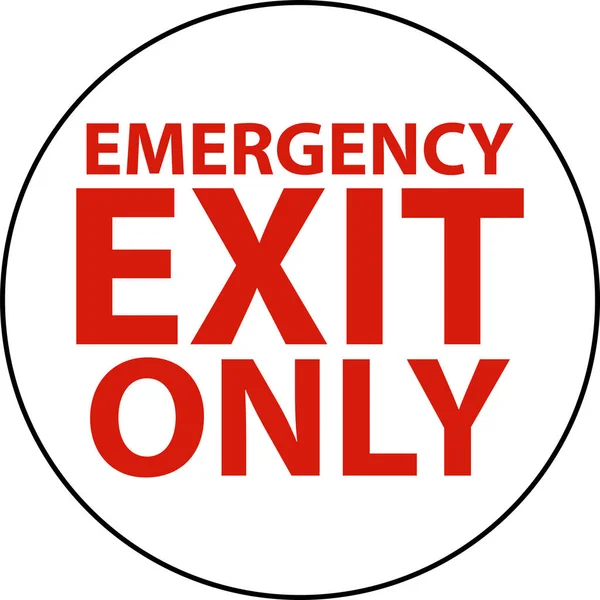 Emergency Exit Only Floor Sign White Background —  Vetores de Stock