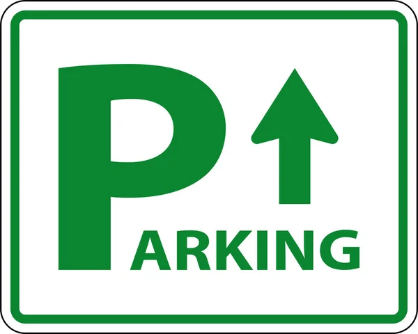 Parking Area Arrow Sign White Background — Vector de stock