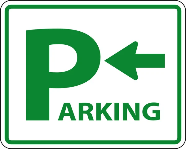 Parkovací Plocha Šipka Vpravo Znak Bílém Pozadí — Stockový vektor