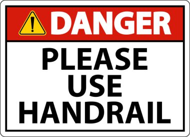 Tehlike Lütfen Beyaz Arkaplanda Parmaklık İşareti Kullan