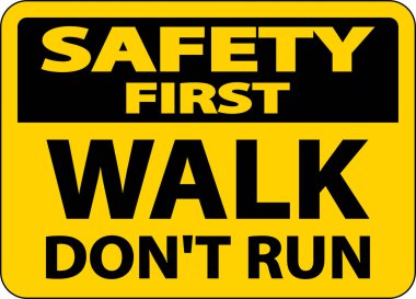 İlk Güvenlik Yürüyüşü Beyaz Arkaplanda İşaret Verme