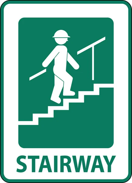 Stairway Sign White Background — Archivo Imágenes Vectoriales