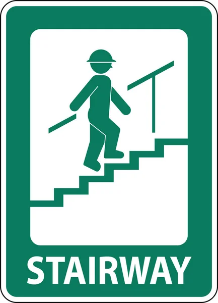 Treppe Zeichen Auf Weißem Hintergrund — Stockvektor