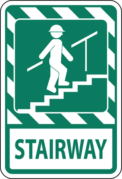 Stairway Sign White Background — Archivo Imágenes Vectoriales
