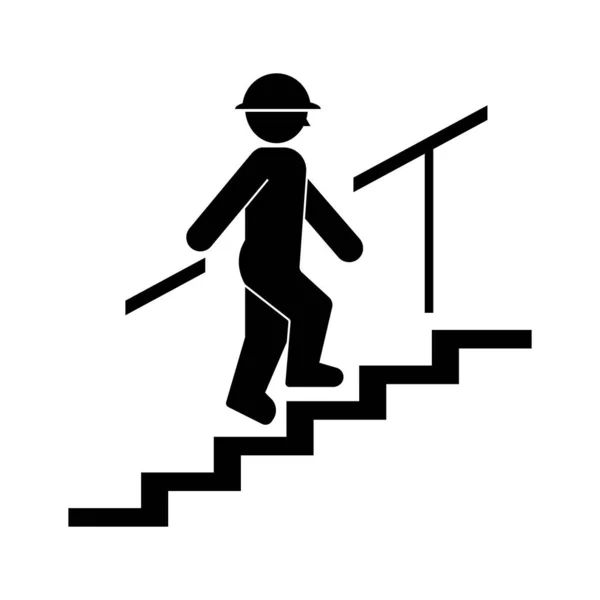 Знак Лестница Белом Фоне — стоковый вектор