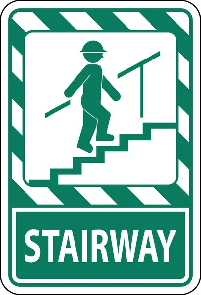 Treppe Zeichen Auf Weißem Hintergrund — Stockvektor