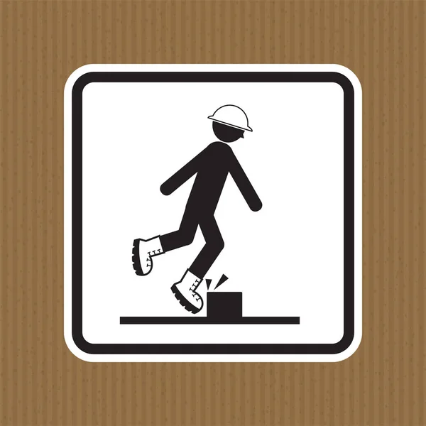 Caution Watch Your Step Sign White Background — стоковый вектор