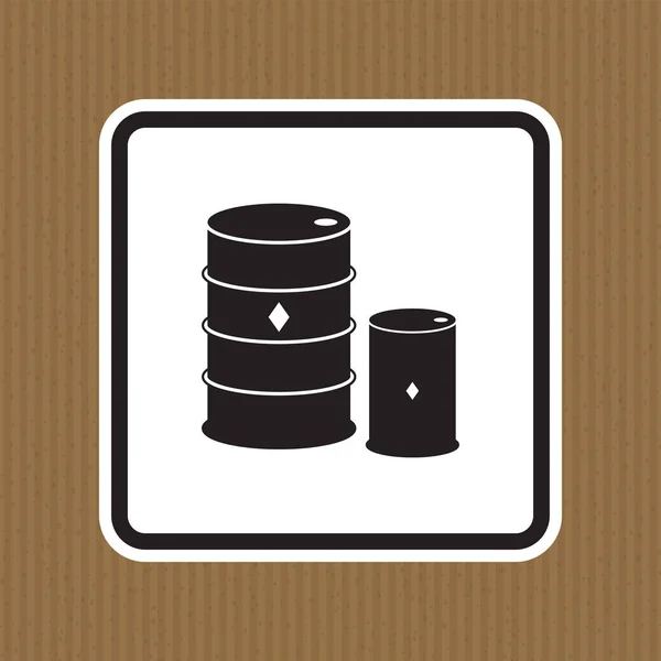 Chemical Drums Black Icon White Background — Stock Vector