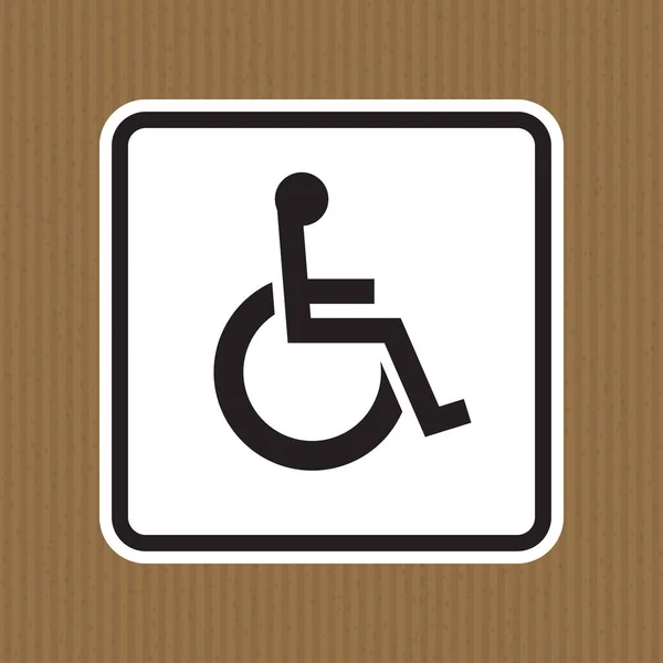 Accessible Parking Sign White Background — Stock Vector