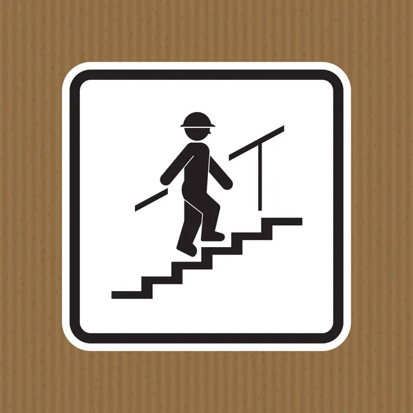 Stairway Sign White Background — стоковый вектор