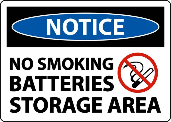 Fumar Signo Área Almacenamiento Batería Fondo Blanco — Archivo Imágenes Vectoriales
