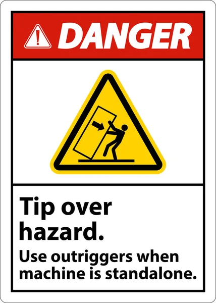Tehlike Tipi Tehlike Kullanımı Sürücüleri Beyaz Arkaplanda Etiket — Stok Vektör