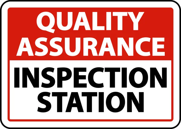 Quality Assurance Inspection Station Sign — Stock Vector