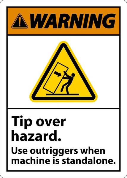 Tehlike Kullanımı Üzerine Uyarı Pucu Beyaz Arkaplanda Sürücüler Etiketi — Stok Vektör