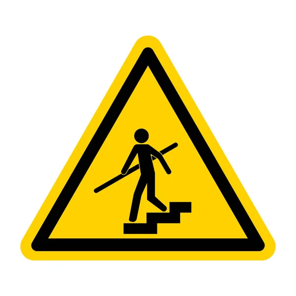 Avoid Fall Use Handrails Sign — ストックベクタ