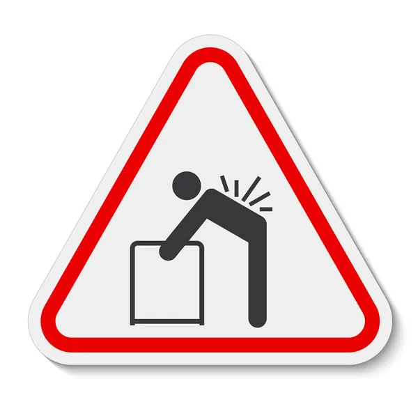 Lifting Hazard May Result Injury See Safety Manual Lifting Instructions — Stock Vector