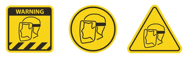 Symbol Obličejový Štít Musí Být Bílém Pozadí Vektorové Ilustrace Eps — Stockový vektor