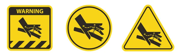 Caution Skin Puncture Hydraulic Line Symbol Sign White Background — 스톡 벡터