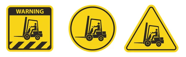 Forklift Noktası Sol Sembol Şareti Beyaz Arkaplanda Zole Edildi Vektör — Stok Vektör