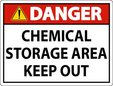 Tehlike Kimyasal Depolama Alanı Girilmez İşareti