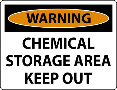 Uyarı Kimyasal Depolama Alanı Girilmez İşareti