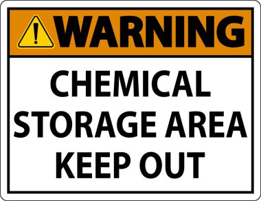 Uyarı Kimyasal Depolama Alanı Girilmez İşareti