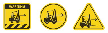 Forklift Noktası Sağ Sembol İşareti Beyaz Arkaplanda İzole EPS.10 Vektör Resimleri