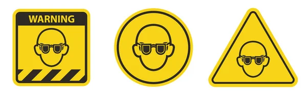 Signo Gafas Seguridad Desgaste Símbolo Aislado Sobre Fondo Blanco Ilustración — Vector de stock