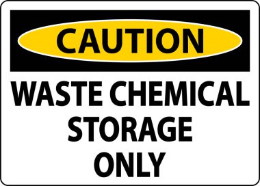 Sadece Kimyasal Atık Depolama Etiketi