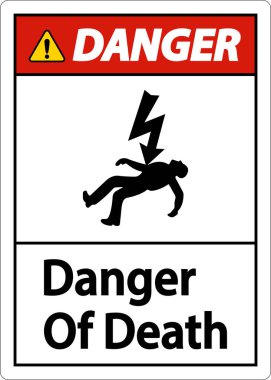 Beyaz Arkaplanda Ölüm İşareti Tehlike