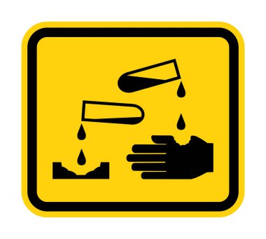 Tehlikeli maddeler, ikon, yanıcı kafatası, radyoaktif tehlike aşındırıcı gösteriyor.